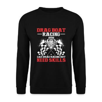 Conception de bateaux de dragster pour les plaisanciers de course - Sweat-shirt Unisexe - noir - Devant - Alina (178cm) & Michal (187cm)