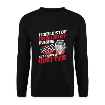 Conception de bateaux de course pour les courses de dragsters - Sweat-shirt Unisexe - noir - Devant - Alina (178cm) & Michal (187cm)