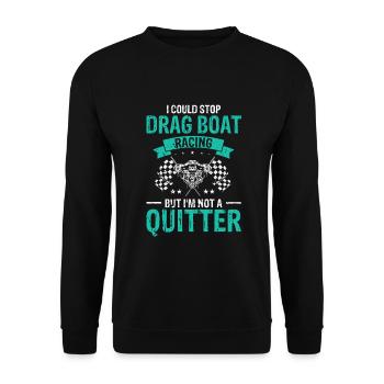 Speedboat Racing Design for Racing Boaters - Unisex Sweatshirt - black - Front - Alina (178cm) & Michal (187cm)