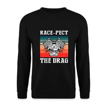 Conception de bateaux de course pour les courses de dragsters - Sweat-shirt Unisexe - noir - Devant - Alina (178cm) & Michal (187cm)