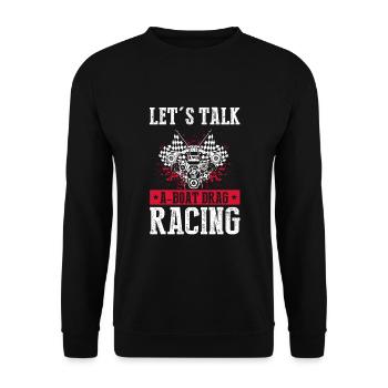 Speedboat Racing Design for Racing Boaters - Unisex Sweatshirt - black - Front - Alina (178cm) & Michal (187cm)