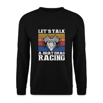 Conception de bateaux de course pour les courses de dragsters - Sweat-shirt Unisexe - noir - Devant - Alina (178cm) & Michal (187cm)