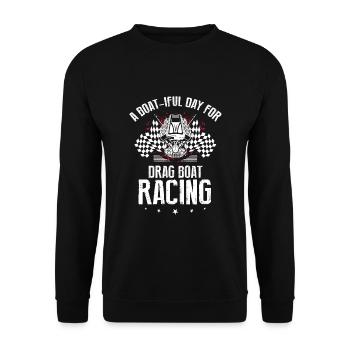Conception de bateaux de dragster pour les plaisanciers de course - Sweat-shirt Unisexe - noir - Devant - Alina (178cm) & Michal (187cm)