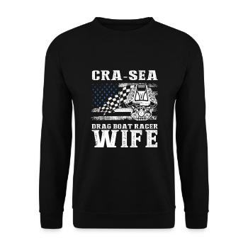 Speedboat Racing Design for Racing Boaters - Unisex Sweatshirt - black - Front - Alina (178cm) & Michal (187cm)