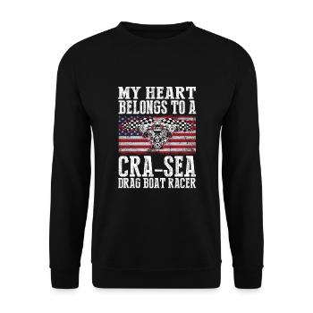 Conception de bateaux de dragster pour les plaisanciers de course - Sweat-shirt Unisexe - noir - Devant - Alina (178cm) & Michal (187cm)