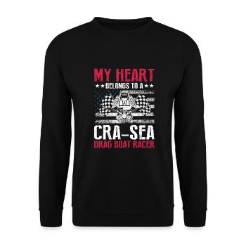 Speedboat Racing Design for Racing Boaters - Unisex Sweatshirt - black - Front - Alina (178cm) & Michal (187cm)