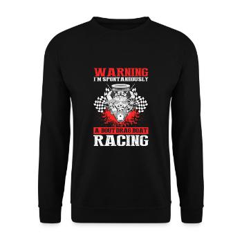 Conception de bateaux de dragster pour les plaisanciers de course - Sweat-shirt Unisexe - noir - Devant - Alina (178cm) & Michal (187cm)