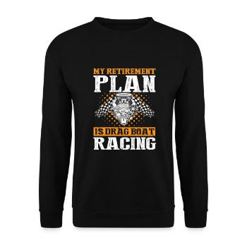 Speedboat Racing Design for Racing Boaters - Unisex Sweatshirt - black - Front - Alina (178cm) & Michal (187cm)