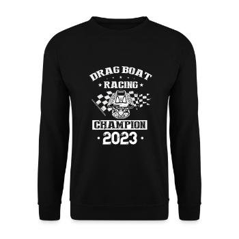 Conception de bateaux de course pour les courses de dragsters - Sweat-shirt Unisexe - noir - Devant - Alina (178cm) & Michal (187cm)