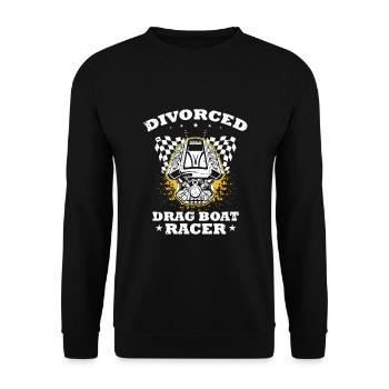 Conception de course de hors-bord pour les plaisanciers de course - Sweat-shirt Unisexe - noir - Devant - Alina (178cm) & Michal (187cm)