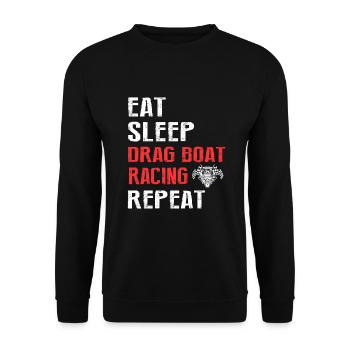 Speedboat Racing Design for Racing Boaters - Unisex Sweatshirt - black - Front - Alina (178cm) & Michal (187cm)