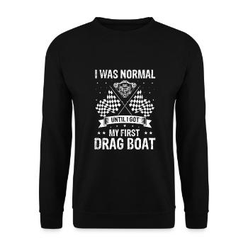 Conception de bateaux de dragster pour les plaisanciers de course - Sweat-shirt Unisexe - noir - Devant - Alina (178cm) & Michal (187cm)