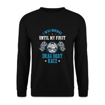 Conception de bateaux de dragster pour les plaisanciers de course - Sweat-shirt Unisexe - noir - Devant - Alina (178cm) & Michal (187cm)