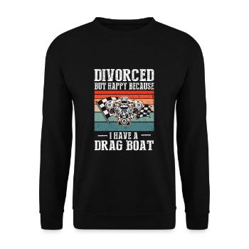 Conception de bateaux de dragster pour les plaisanciers de course - Sweat-shirt Unisexe - noir - Devant - Alina (178cm) & Michal (187cm)