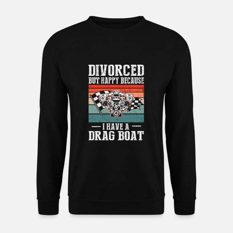 Drag Boot Design für Rennbootfahrer - Unisex Pullover - Schwarz