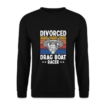 Conception de bateaux de course pour les courses de dragsters - Sweat-shirt Unisexe - noir - Devant - Alina (178cm) & Michal (187cm)