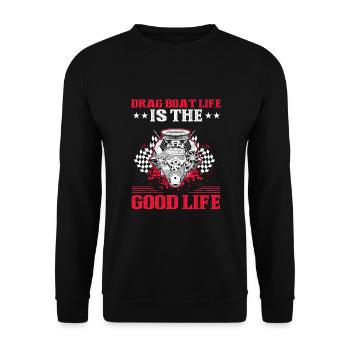 Conception de bateaux de dragster pour les plaisanciers de course - Sweat-shirt Unisexe - noir - Devant - Alina (178cm) & Michal (187cm)