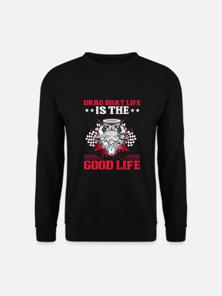 Drag Boot Design für Rennbootfahrer - Unisex Pullover - Schwarz