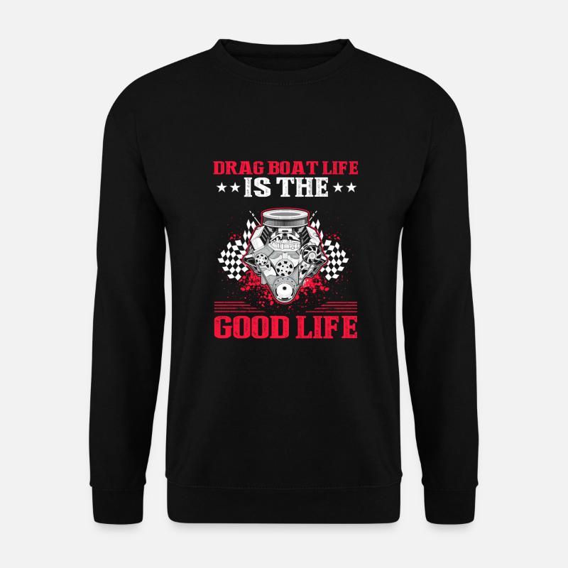 Drag Boot Design für Rennbootfahrer - Unisex Pullover - Schwarz
