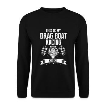 Conception de bateaux de course pour les courses de dragsters - Sweat-shirt Unisexe - noir - Devant - Alina (178cm) & Michal (187cm)
