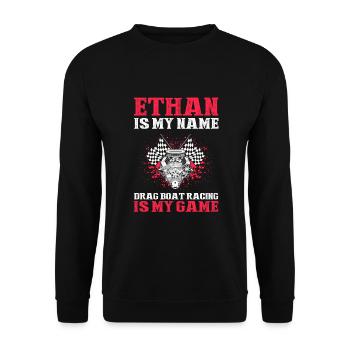 Conception de bateaux de dragster pour les plaisanciers de course - Sweat-shirt Unisexe - noir - Devant - Alina (178cm) & Michal (187cm)