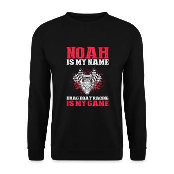 Conception de bateaux de course pour les courses de dragsters - Sweat-shirt Unisexe - noir - Devant - Alina (178cm) & Michal (187cm)