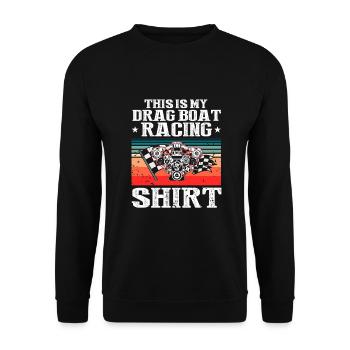 Conception de bateaux de dragster pour les plaisanciers de course - Sweat-shirt Unisexe - noir - Devant - Alina (178cm) & Michal (187cm)