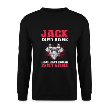 Conception de course de hors-bord pour les plaisanciers de course - Sweat-shirt Unisexe - noir - Devant - Alina (178cm) & Michal (187cm)