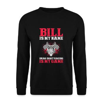 Speedboat Racing Design for Racing Boaters - Unisex Sweatshirt - black - Front - Alina (178cm) & Michal (187cm)