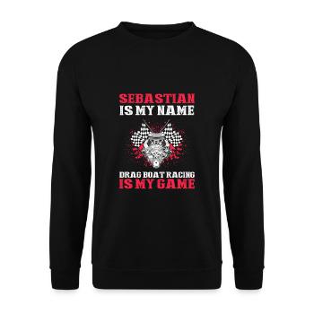 Conception de bateaux de dragster pour les plaisanciers de course - Sweat-shirt Unisexe - noir - Devant - Alina (178cm) & Michal (187cm)