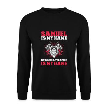 Conception de bateaux de dragster pour les plaisanciers de course - Sweat-shirt Unisexe - noir - Devant - Alina (178cm) & Michal (187cm)