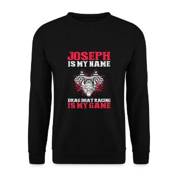 Conception de course de hors-bord pour les plaisanciers de course - Sweat-shirt Unisexe - noir - Devant - Alina (178cm) & Michal (187cm)
