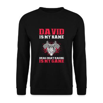 Conception de bateaux de dragster pour les plaisanciers de course - Sweat-shirt Unisexe - noir - Devant - Alina (178cm) & Michal (187cm)
