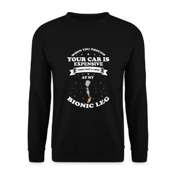 Conception de prothèses de jambe et prothèses de jambe - Sweat-shirt Unisexe - noir - Devant - Alina (178cm) & Michal (187cm)