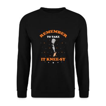 Artificial limb design for leg prosthesis - Unisex Sweatshirt - black - Front - Alina (178cm) & Michal (187cm)