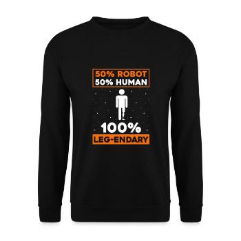 Beinprothesendesign und Beinprothesen - Unisex Pullover - Schwarz - Vorne - Alina (178cm) & Michal (187cm)