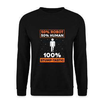 Beinprothesendesign und Beinprothesen - Unisex Pullover - Schwarz - Vorne - Alina (178cm) & Michal (187cm)