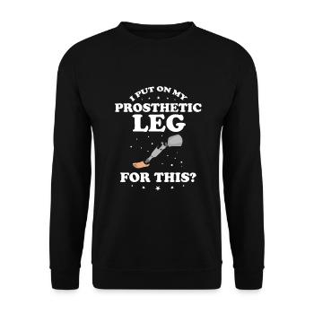 Conception de prothèses de jambe et prothèses de jambe - Sweat-shirt Unisexe - noir - Devant - Alina (178cm) & Michal (187cm)