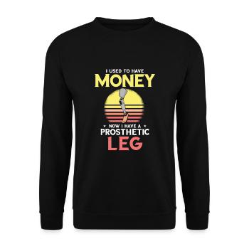 Beinprothesendesign und Beinprothesen - Unisex Pullover - Schwarz - Vorne - Alina (178cm) & Michal (187cm)