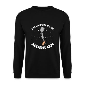 Conception de jambe bionique pour prothèses de jambe - Sweat-shirt Unisexe - noir - Devant - Alina (178cm) & Michal (187cm)