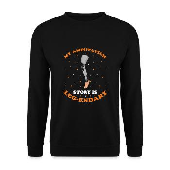Conception de prothèses de jambe et prothèses de jambe - Sweat-shirt Unisexe - noir - Devant - Alina (178cm) & Michal (187cm)