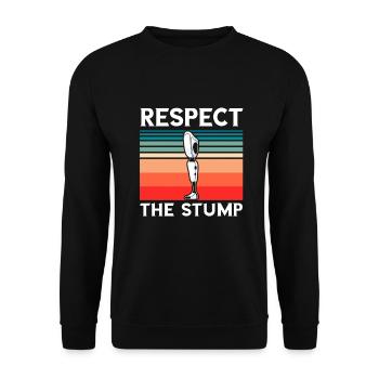 Artificial leg design for leg prostheses - Unisex Sweatshirt - black - Front - Alina (178cm) & Michal (187cm)