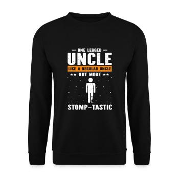 Artificial leg design for leg prostheses - Unisex Sweatshirt - black - Front - Alina (178cm) & Michal (187cm)