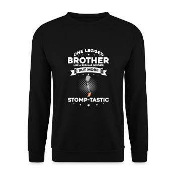 Conception de jambe bionique pour prothèses de jambe - Sweat-shirt Unisexe - noir - Devant - Alina (178cm) & Michal (187cm)