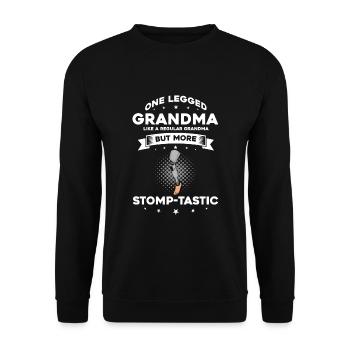 Conception de jambe bionique pour prothèses de jambe - Sweat-shirt Unisexe - noir - Devant - Alina (178cm) & Michal (187cm)