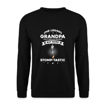 Conception de jambe bionique pour prothèses de jambe - Sweat-shirt Unisexe - noir - Devant - Alina (178cm) & Michal (187cm)