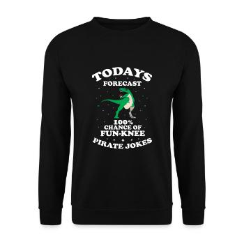 Conception de jambe bionique pour prothèses de jambe - Sweat-shirt Unisexe - noir - Devant - Alina (178cm) & Michal (187cm)