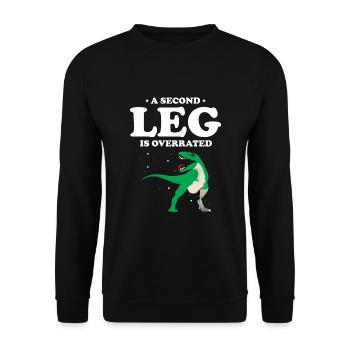 Conception de jambe bionique pour prothèses de jambe - Sweat-shirt Unisexe - noir - Devant - Alina (178cm) & Michal (187cm)