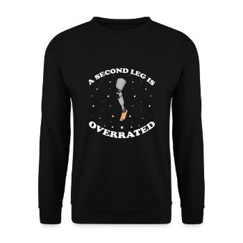 Beinprothesendesign und Beinprothesen - Unisex Pullover - Schwarz - Vorne - Alina (178cm) & Michal (187cm)