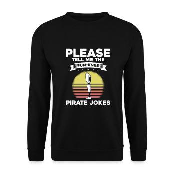 Conception de jambe bionique pour prothèses de jambe - Sweat-shirt Unisexe - noir - Devant - Alina (178cm) & Michal (187cm)